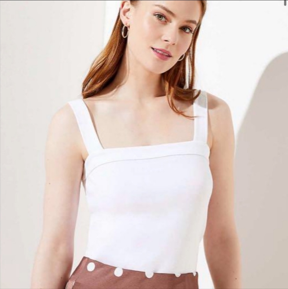 Loft square neck top NWT